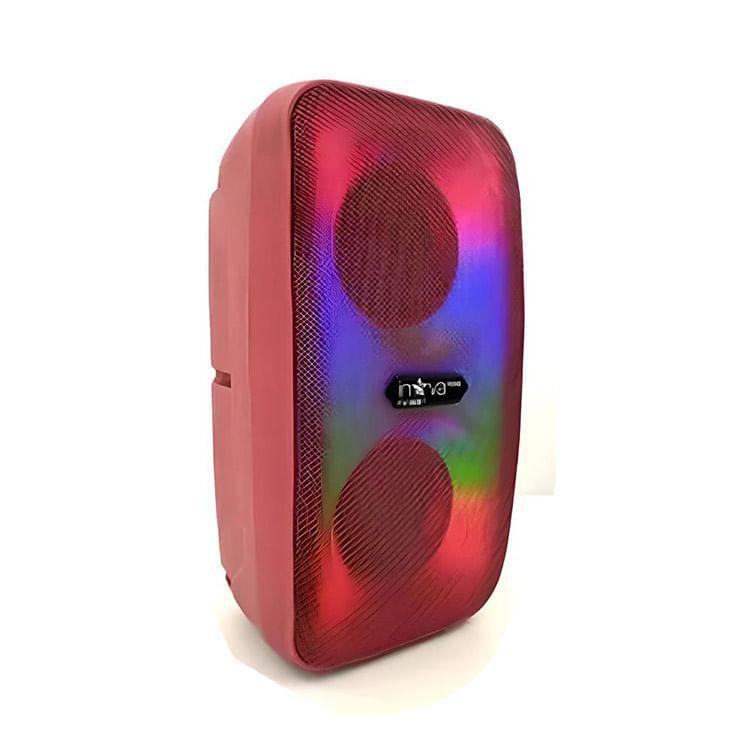 Caixa de Som Bluetooth 12W RGB Vermelha KV-9891 - Inova - Caixas